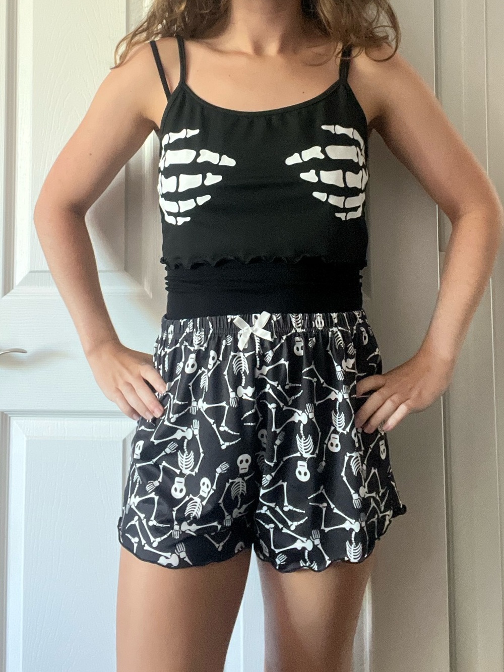 Skeleton Print Pajama Set - Picture 10 of 11
